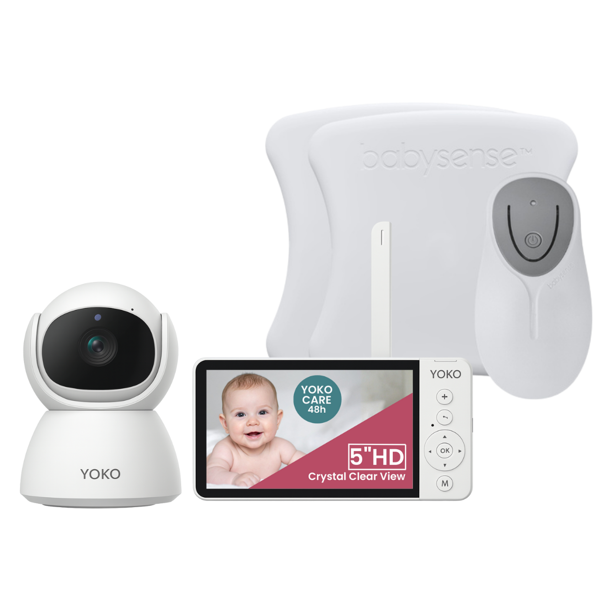 Elektroniczna niania YOKO® X5 z dużym 5" ekranem HD   ⭐⭐⭐⭐⭐ Polecane przez mamy nianiamonitor2