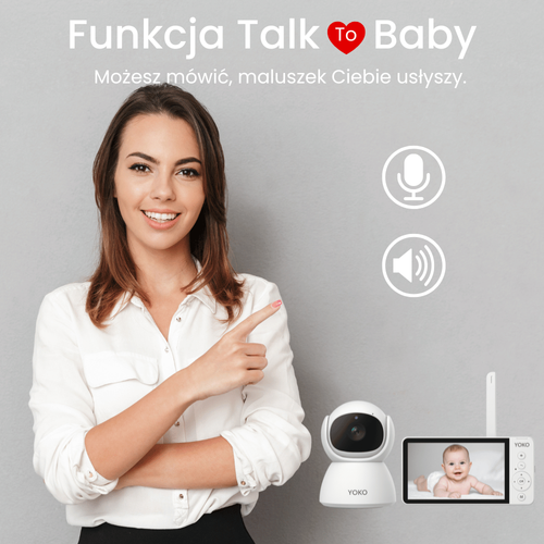 Elektroniczna niania YOKO X5  + Monitor oddechu Babysense 8 nowej generacji (Wyrób medyczny)