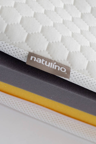 Łóżeczko dla niemowląt Natulino 120 x60 z materacem PURE AIR Plain (piankowy)     