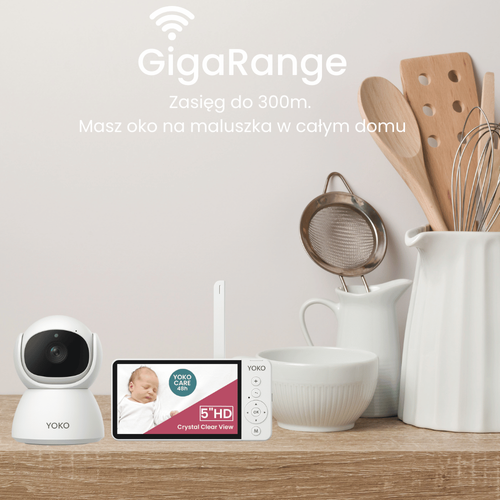 YOKO DREAM Strażnik oddechu:  Niania YOKO X5  + Monitor oddechu Babysense 8 nowej generacji (Wyrób medyczny)