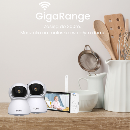YOKO DREAM Strażnik oddechu: Elektroniczna niania YOKO X5™DUO + Monitor oddechu Babysense 8 nowej generacji (Wyrób medyczny)