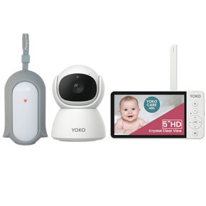 YOKO X5 DREAM - Niania z ekranem 5" + asystent snu.  Spokojne wieczory. Łatwiejsze zasypianie.