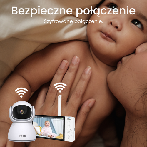 YOKO DREAM Strażnik oddechu: Niania YOKO X5 + Monitor oddechu Babysense 8 nowej generacji (Wyrób medyczny)